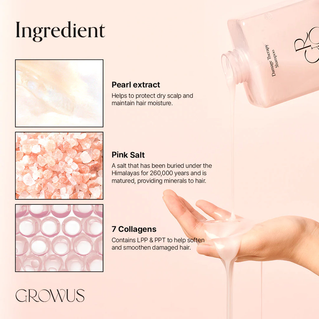 GROWUS-Damage Therapy Shampoo 500ml - Seoulma-skincare