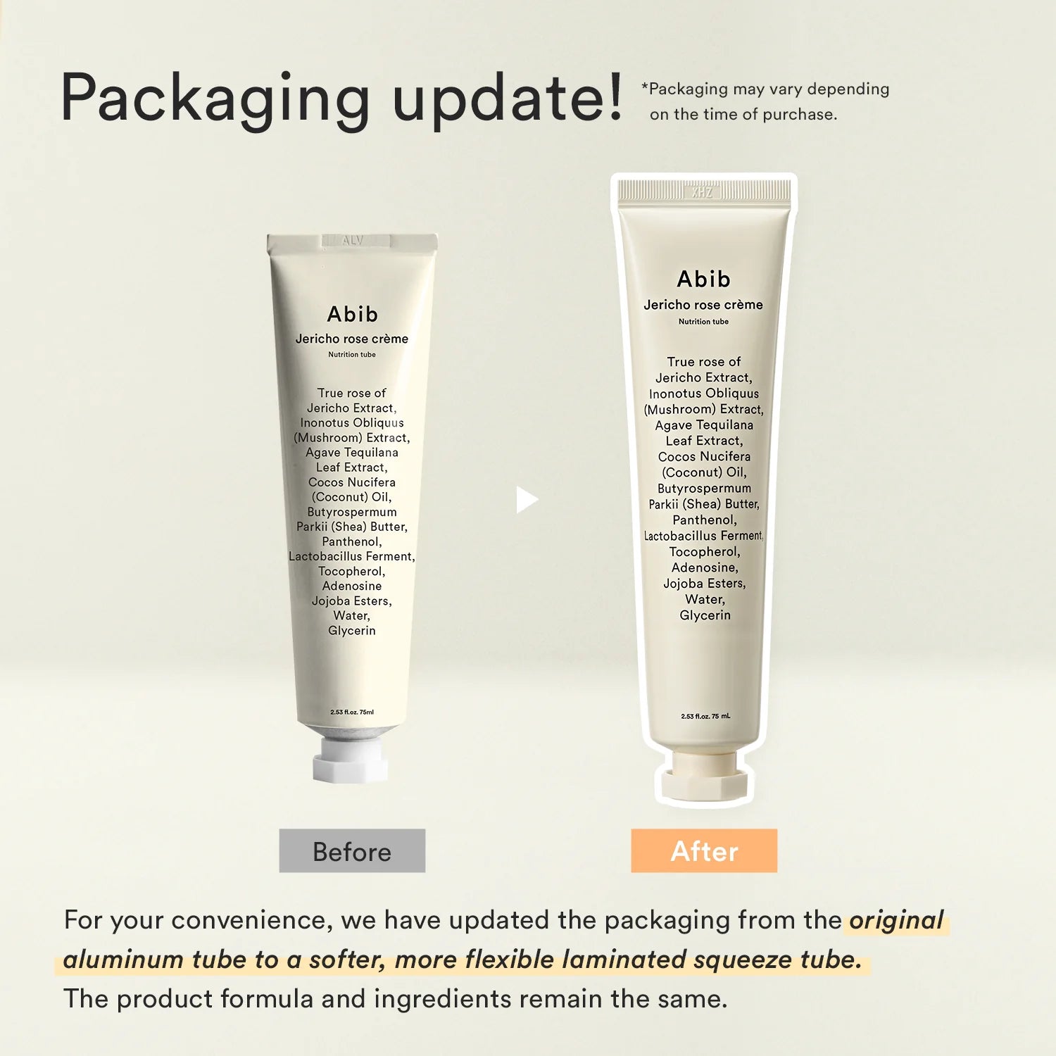 Abib Jericho Rose Creme Nutrition Tube, 75ml - Seoulma-skincare