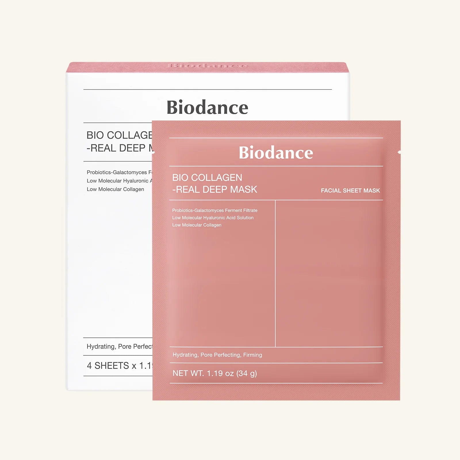 Biodance – Bio Collagen- Real Deep Mask 4 Sheets x 1.19 oz, 34g - Seoulma-skincare