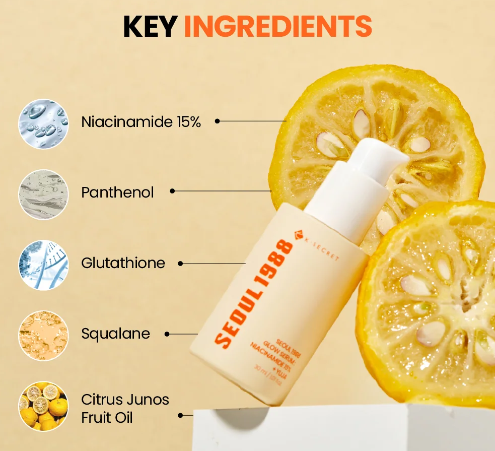 K-SECRET SEOUL 1988 Glow Serum : Niacinamide 15% + Yuja