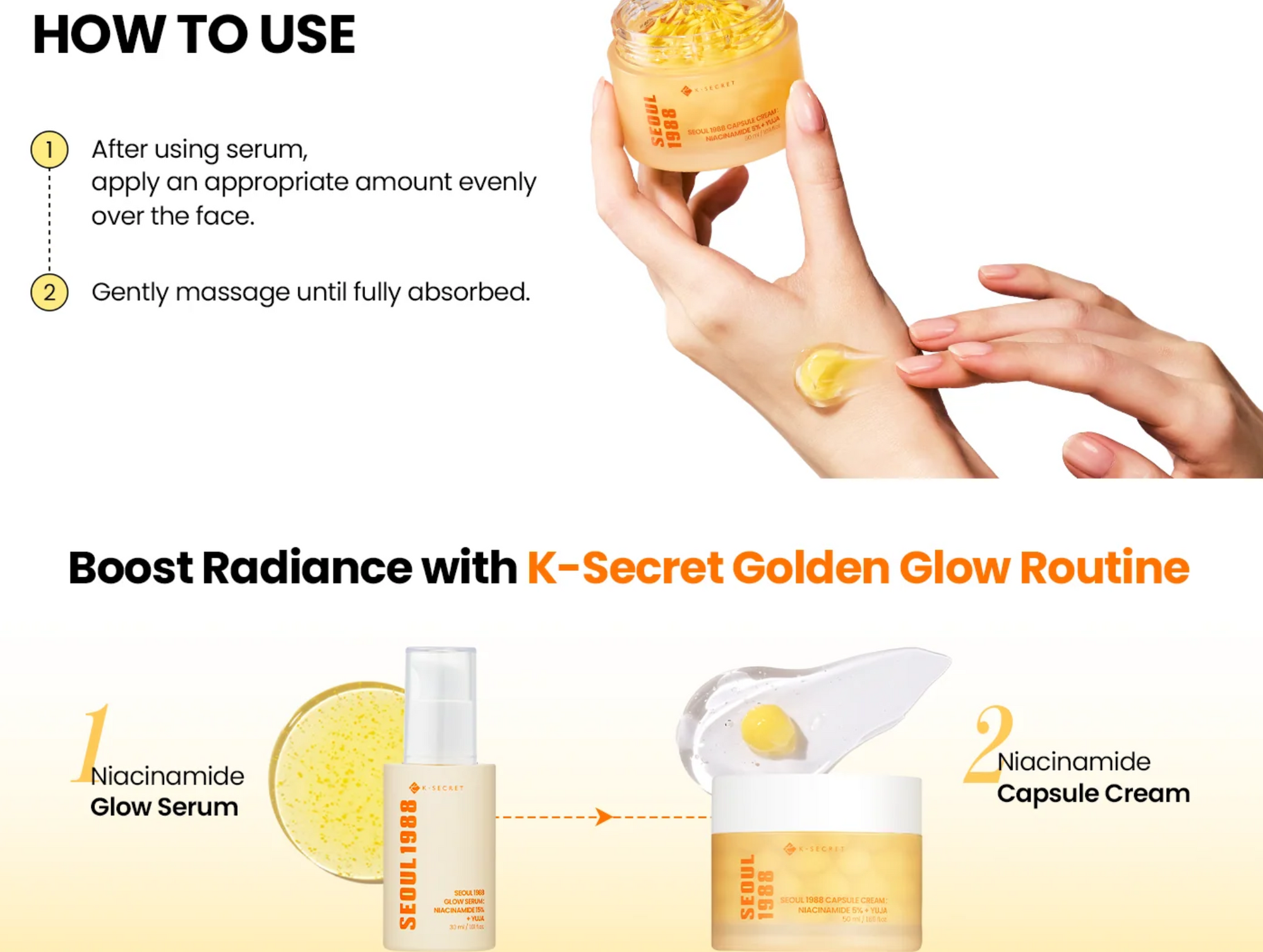 K-SECRET - SEOUL 1988 Capsule Cream: Niacinamide 5% + Yuja - 50ml - Seoulma-skincare