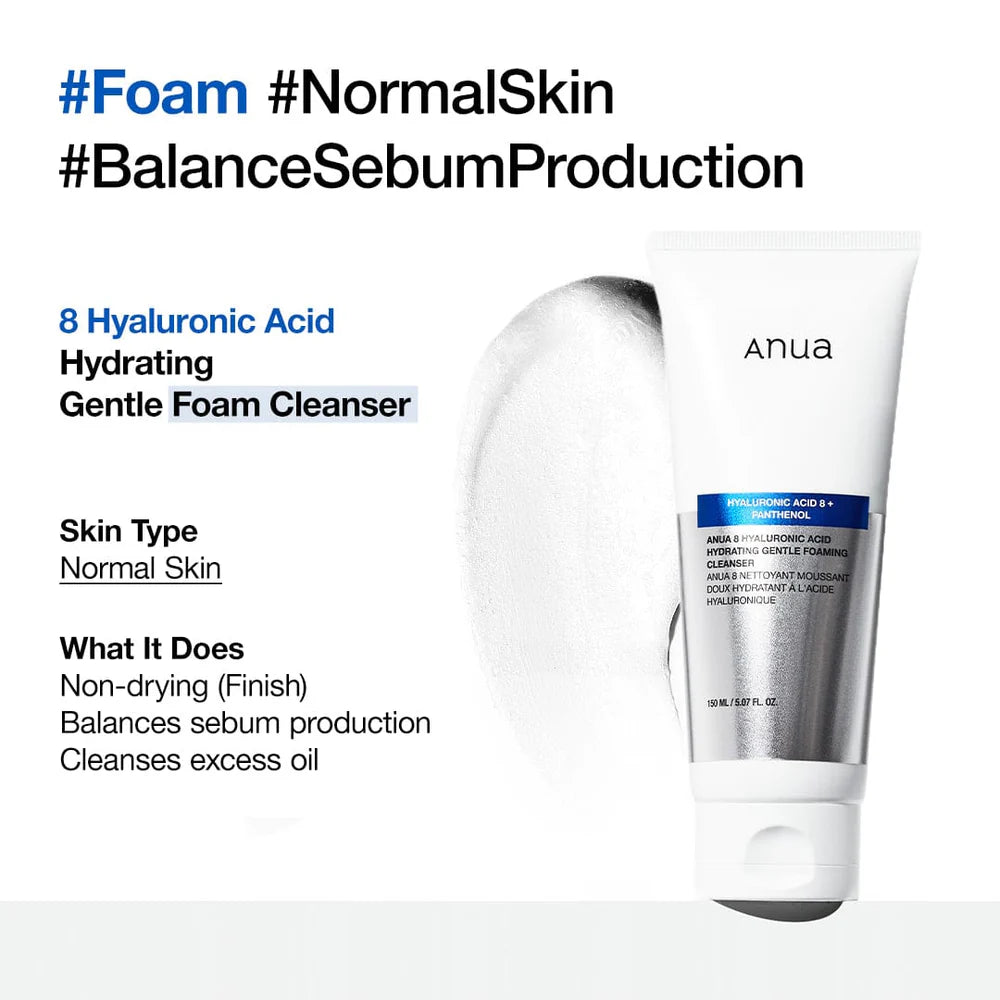 Anua - 8 Hyaluronic Acid Moisturizing Gentle Gel Cleanser - 150ml - Seoulma-skincare