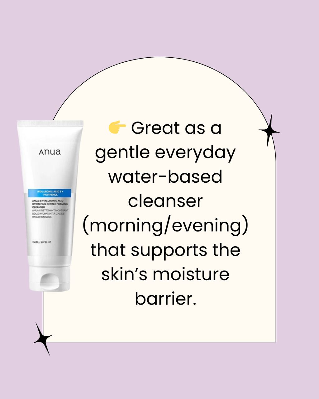 Anua – 8 Hyaluronsäure Feuchtigkeitsspendender, sanfter Schaumreiniger, 150 ml